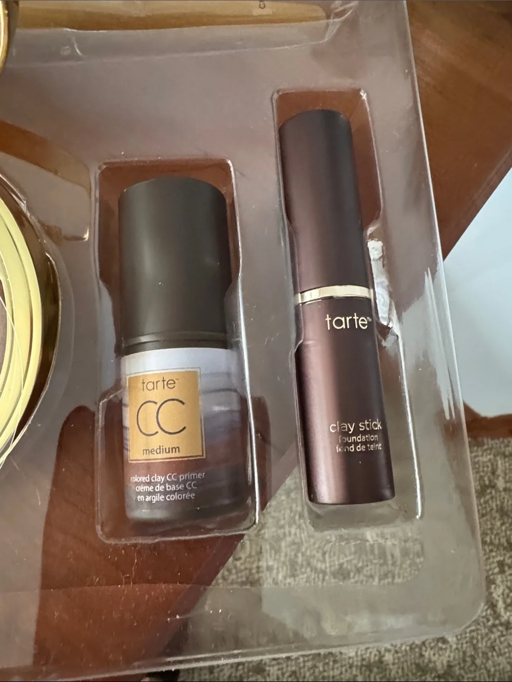 tarte Sea Eyeshadow & Face Set — Cream, Taupe, Pink, Charcoal.